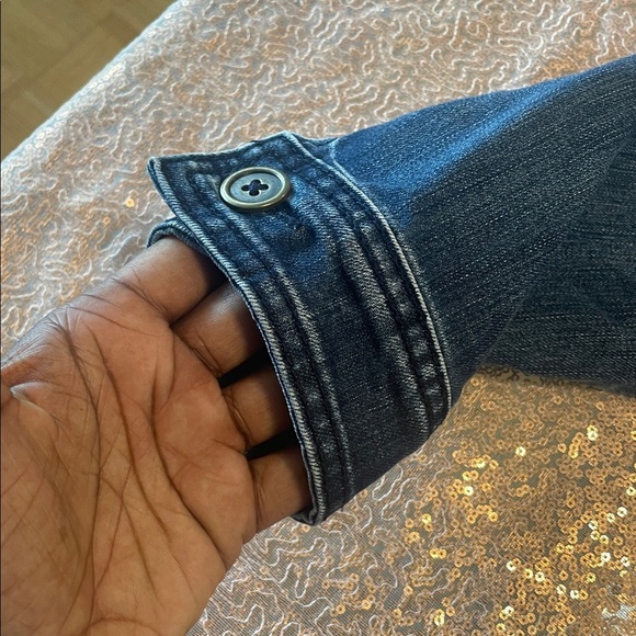 Baccini Dark Wash Denim Jacket - Picture 6 of 8